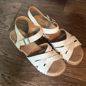 Kork-Ease Cream Strappy Sandals